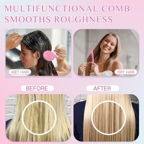 Nuogo 24Pcs Hair Brush Comb Set Mini Wet Detangler for Travel, Fresh Color - Image 6