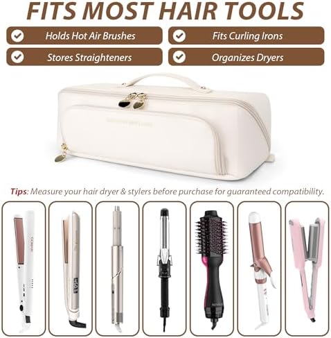 Hot Hair Tools Travel Bag with Heat Resistant Silicone Mat, White - Image 3