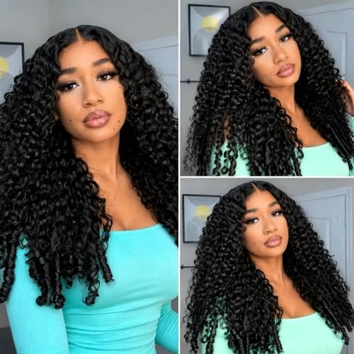 V Part Burmese Curly Wig Human Hair 22 Inch 200% Density - Image 2