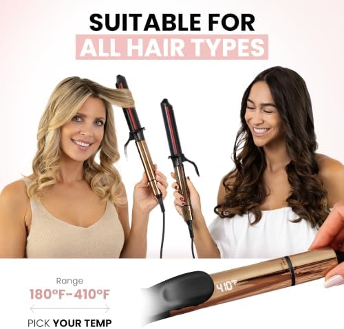 ELLA BELLA® Curling Iron 1.5" Professional Ceramic Wand, All Hair Types - Image 5