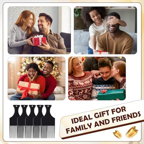 Zhehao 120 Pcs Hair Pick Bulk Afro Pick Comb Wide Tooth, Black - Image 5