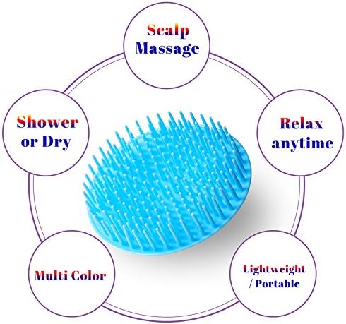 2Pack Hair Scalp Exfoliator Brush Dandruff Cleaning brush, Flexible Scalp Massager, Shower Shampoo Brush for Home, Office, Travel and Pets-HGLV2 - Image 2