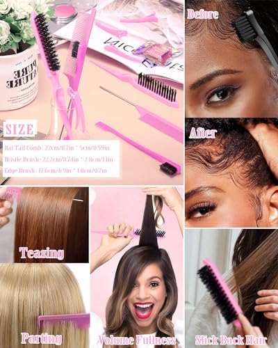 Hair Wax Stick & Slick Back Hair Brush – Frizz Control for Women & Kids, Non-Greasy & No Residue – Smooths Flyaways, Creates Sleek Ponytails & Buns – Styling Accessories & Teen Girl Gifts Trendy Stuff - Image 6