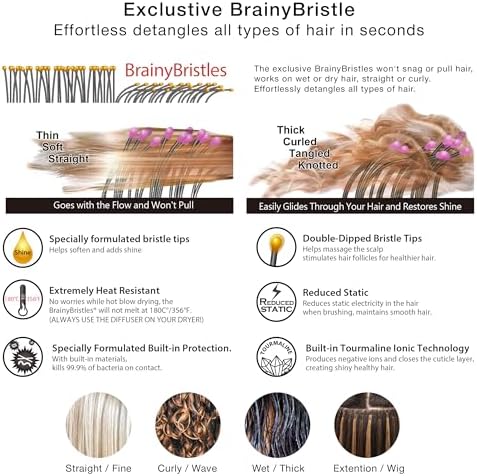 NuWay® DoubleC® Scalp Care Hair Brush – Patented Double Curve Design for Scalp Massage, Vented Blow-Dry Styling, Wet & Dry Hair, All Hair Types (Rose Pink) - Image 4
