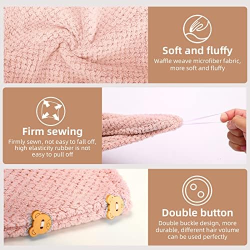 CZZXI 3 PCS Microfiber Hair Towel, Hair Wraps for Women Wet Hair - Image 4