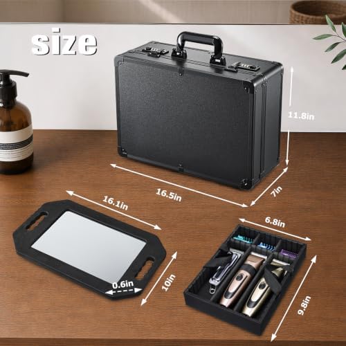 Yueieoun Barber Accessory Case Professional Barbers Briefcase Tool Case - Image 6