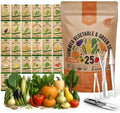 Organo Republic 25 Summer Vegetable Garden Seed Variety Pack - 6,510+ Non-GMO Heirloom Veggie & Greens Seeds for Outdoors & Indoor Home Garden, Including Collards, Pepper, Okra, Onion, Bean, Cucumber by OrganoRepublic