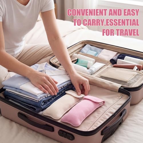 Shappy 2 Pieces Curling Iron Travel Bag Hair Tools Organizer Bag Heat-resistant Storage Pouch Case for Flat Irons Styling Tools Straightener(White, Pink) - Image 6