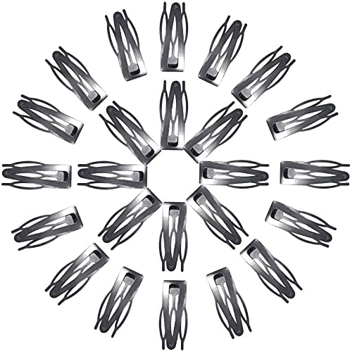 Chinco Gun Black 24 Pcs Double Grip Hair Metal Snap Clips,2 Inch - Image 5