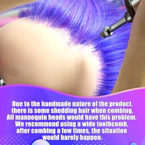 Cosmetology Mannequin Head with Hair - Practice Hair Styling & Braiding - Image 5