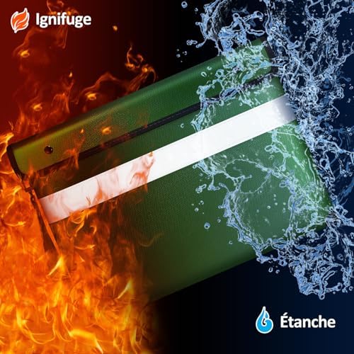 Vailoin 6200°F Fireproof Document Bag, 8 Layers of Heat Insulated Materials - Image 2