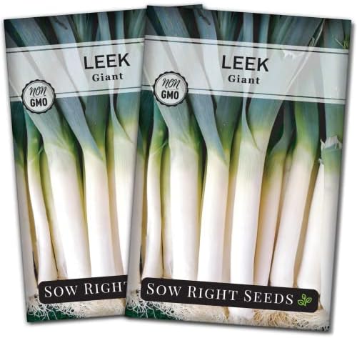 Sow Right Seeds - Giant Leek Seed for Planting Outdoor Vegetable Garden 2pk by SowRightSeeds