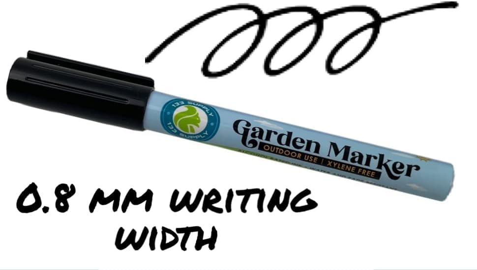 T-Type Plastic Plant Labels for Seedlings Combo | Water & Weather Resistant Garden Stakes, 100-Pack Plant Tags, and 2 Garden Marker Pens - Image 6