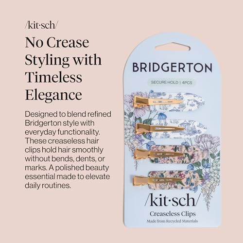 Bridgerton x Kitsch Creaseless Hair Clips for Women - Toile in Bloom, 4pcs - Image 2