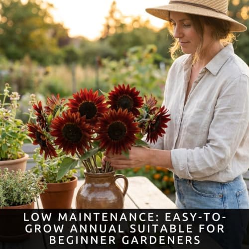 100 American Beauty Sunflower Seeds | Red Sunflowers for Planting - Image 6
