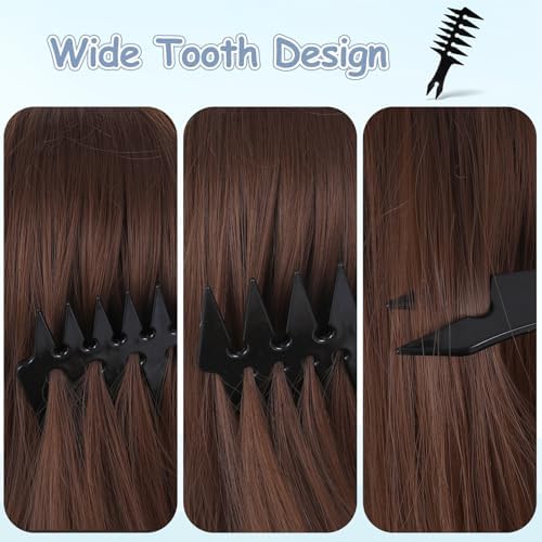 Hair Wide Tooth Comb - Double Sided Detangling Comb for Men's Hairstyling - Image 3