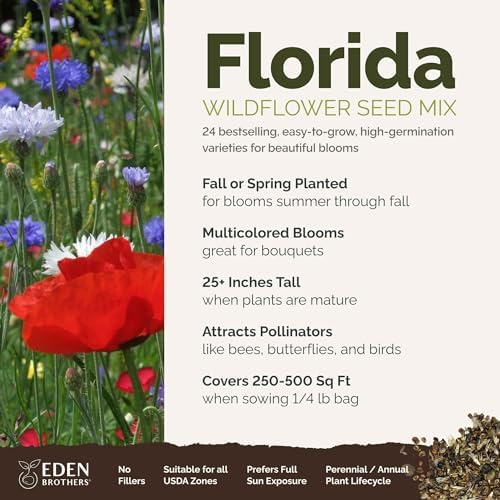 Eden Brothers Florida Wildflower Mixed Seeds for Planting, 1/4 lb - Image 2