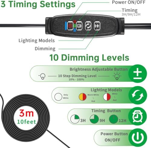 Clip Grow Lights for Indoor Plants, Full Spectrum Plant Lights - Image 4