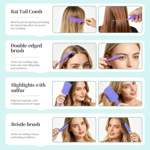 Curl Defining Brush, Volume Curly Hair Brush Products for Effortlessly Detangling Combing and Styling Women's Curls, Waves & Coils, Hair Tools to Reduce Pulling - Image 6