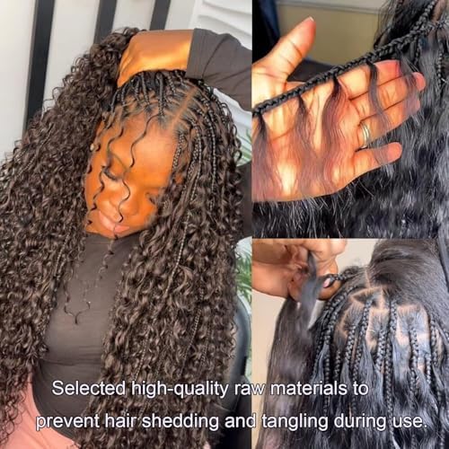 Lemoda 15A Human Braiding Hair for Boho Braids Burmese Curly Spiral Curly Ends Bulk for Daughter/Friend For Bohemian Knotless Braids 26Inch 1Bundles 100g/1Bundle No Weft Extensions - Image 6