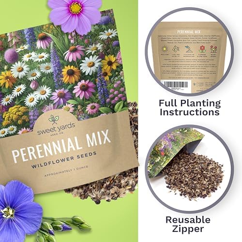 Perennial Wildflower Seeds Mixture - Bulk 1 Ounce Packet - Over 15,000 Pure Live Seed - Open Pollinated and Non GMO… - Image 5