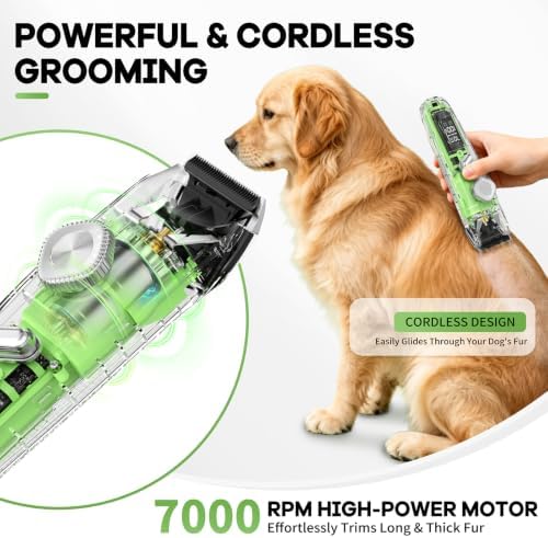 Dog Clippers for Grooming Thick Hair Curly Coats Matted Fur 3-Speeds - Image 5