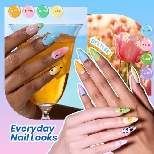 Beetles Deal Box Gel Nail Polish Kit with UV Light, 20 Colors 40pcs DIY Set - Image 4