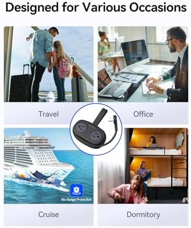 ORICO Travel Power Strip PD20W with 4 AC Outlets 3 USB Ports (1 USB-C) - Image 6