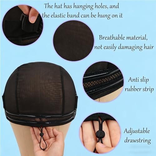 U Part Wig Cap with Drawstring & Anti-Slip Silicone Band (4×4 in) - Image 4