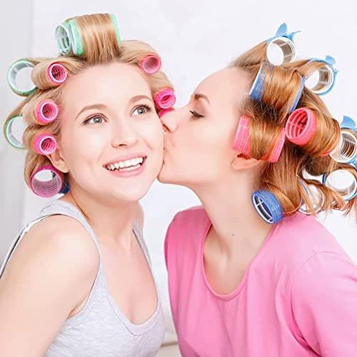 Jumbo Hair Rollers Sets,18 Pcs Self Grip Salon Hair Dressing Curlers, Jumbo Large Rollers for Long Short Hair, DIY Curly Hairstyle for Women, Colors May Vary (6XLarge+6XMedium+6XSmall) - Image 7