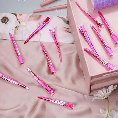 Bantoye 24Packs Duck Bill Clips 3.35 Inch Metal Alligator Clip, Bright Pink - Image 6