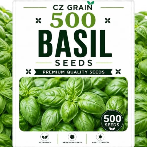 Garden Seeds for Planting, 500 Basil by CZGrain