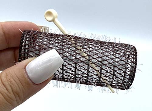 ALAZCO 8 pc Vintage Style Hair Rollers XLarge BRUSH ROLLERS & 8 PINS (8 XL Rollers) - Image 4