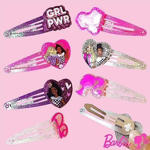 LUV HER Barbie Hair Clips for Girls Snap Clips 8 Pack Multi Color Ages 3+ - Image 5