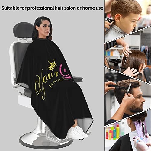 Barber Cape Hello Girl Gorgeous Glitters Eyelash Salon Apron Hair Cutting Cape Barbershop Kits For Women 55''X66'' - Image 6