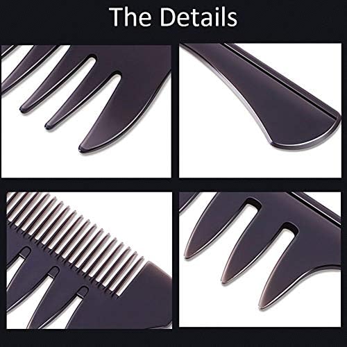 Styling Hair Comb Set Salon Barber Hairstylist Comb 5 Pack Professional Hair Brush Retro Hairdressing Hair Care Style Accessory Double-sided for Men Boy Gentleman - Image 4