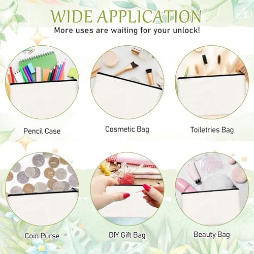 Legigo Blank Canvas Bags Zipper Pouch Makeup Bags Pencil Pouch Bulk - Image 5