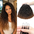 Burmese Curly Crochet Human Hair 20 Inch Feather Crochet Human Hair 250G Invisible Pre-Separated 200 Strands Miracle Soft Knots Human Crochet Hair Extensions for Black Women T30# by EINbeauty