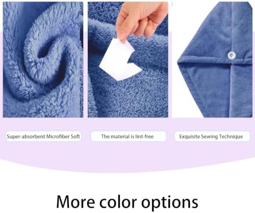 Microfiber Hair Drying Towel Wrap,Hair Turbans Towel for Wet Hair - Image 4