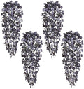 BLEUM CADE Fake Hanging Plants, 4pcs Artificial Hanging Plant, Faux Deep Purple Vines Hanging Plant for Wall Home Living Room Indoor Outdoor Halloween Decor (No Baskets) by BLEUMCADE