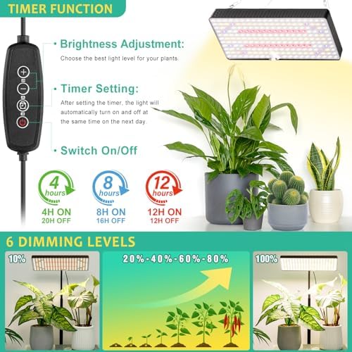 LBW Desk Grow Light, 214 LEDs Full Spectrum Plant Light for Indoor Plants - Image 4