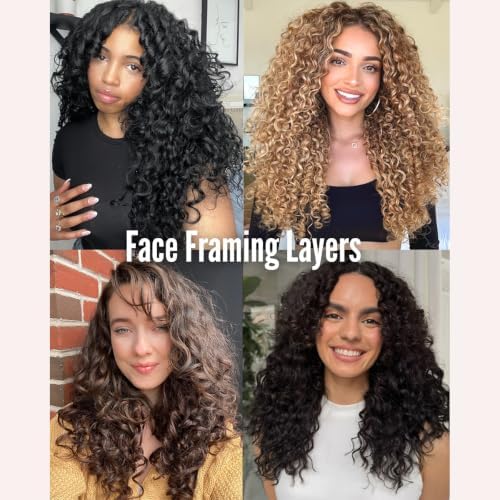 Vigorous Curly Clip In Hair Extensions,4PCS 20 inch Thick Curly Hair Extensions Lace Weft Clip Ins Invisible Natural Synthetic Hairpieces for Women,10H30A# - Image 5