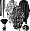 SATINIOR 6 Pcs Hair Cutting Barber Capes with Neck Duster Brush & Combs by SATINIOR