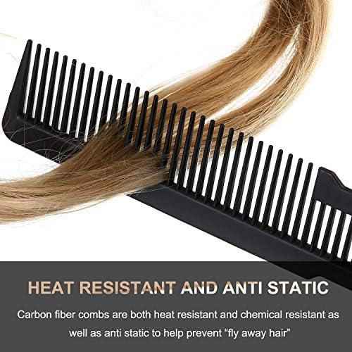Patelai 6 Flat Top Styling Comb,Black - Image 3