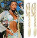 2 Pack Braided Ponytail with Hair Tie Straight Wrap Around Hair Extensions by LyoRuSi
