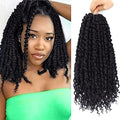 Passion Twist Crochet Hair 8" 2# Pre-Looped 9Packs by Pofworld