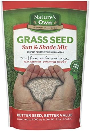 Mountain View Seeds Natures Own Sun & Shade Mix Grass Seed, 3-pounds by MountainViewSeeds