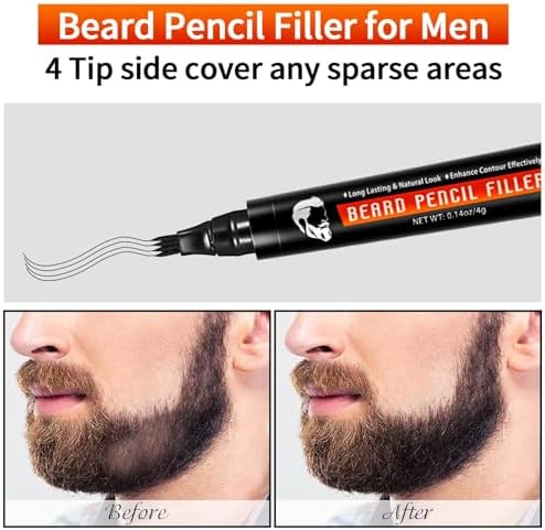 Beard Shaper for Men Beard Shaping Tools - Beard Straightener, Beard Template Guide, Professional Straight Edge Razor, Edge Blade, Barber Pencil, Beard Comb, Scissor, Gifts for Men Boyfriend Husband - Image 5