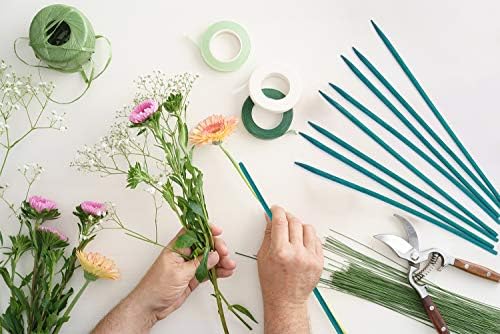 Plant Stakes 25Pcs,12IN Green Bamboo Sticks With25 Green Ties,Orchid Sticks - Image 5