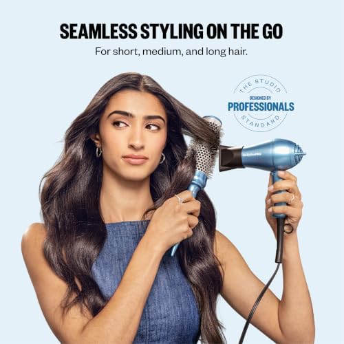 BaBylissPRO Nano Titanium Travel Hair Dryer, 1000 Watt Professional Blow Dryer with Concentrator Nozzle, Foldable Handle, Dual Voltage - Image 2